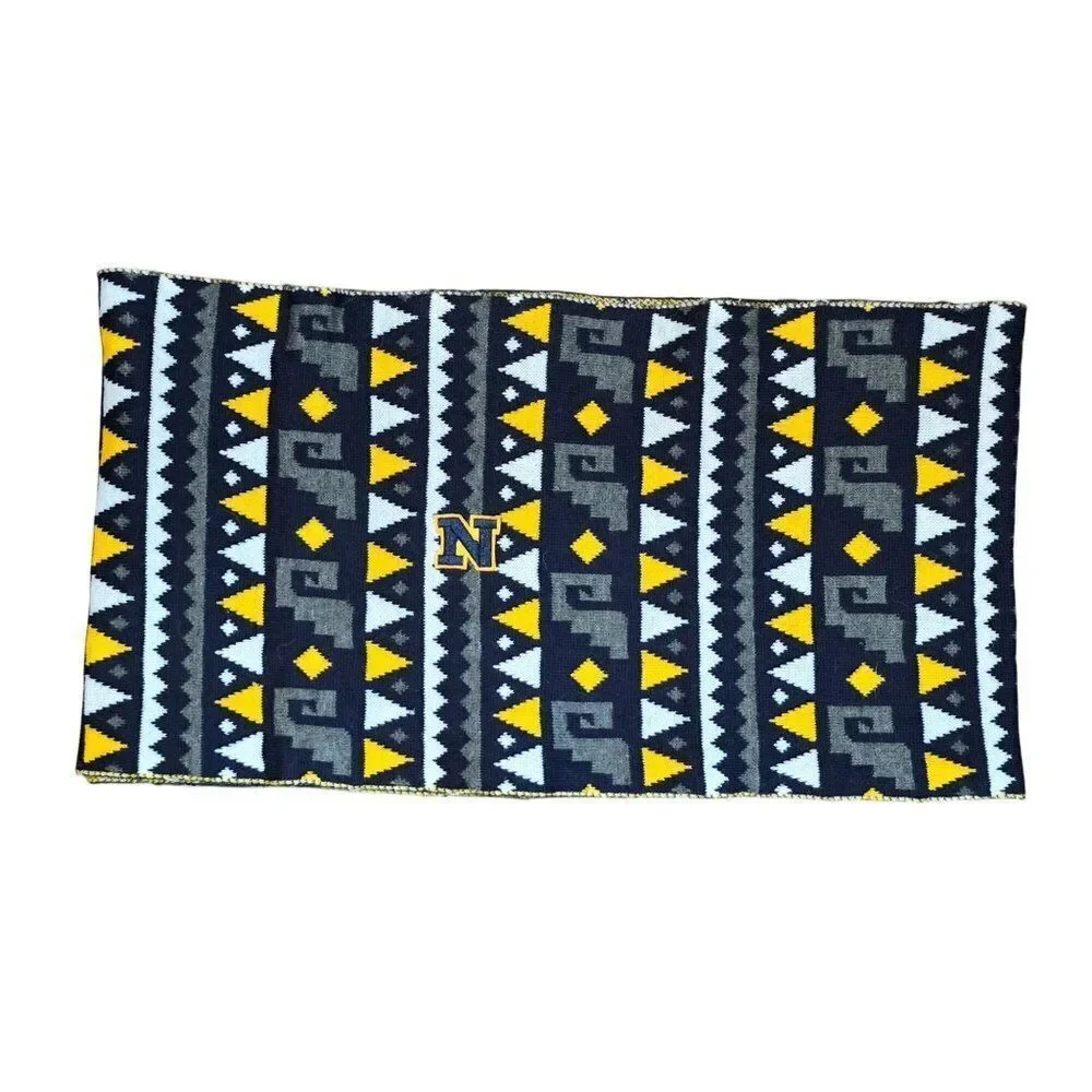 Southwestern Pattern Acrylic Scarf By The Game W/ Yellow N Logo